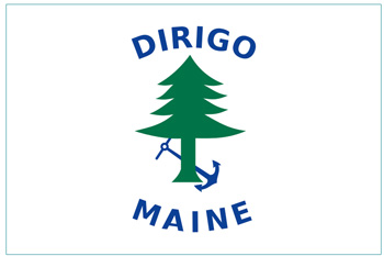 FLAG DIRIGO MAINE MERCHANT MARINER FLAG 3'X5'