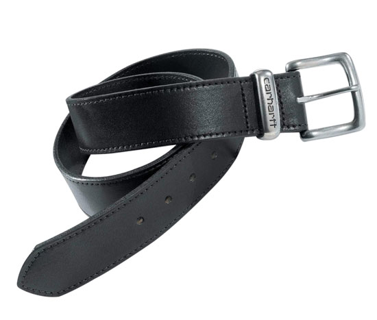 CARHARTT BELT MENS TOP GRAIN LEATHER BLACK 46"