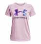 UNDER ARMOUR SPORTSTYLE SHORT SLEEVE SHIRT WOMENS PINK FOG SMALL
