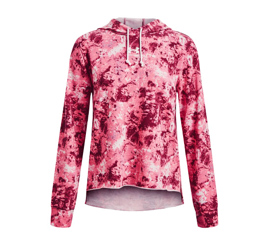 UNDER ARMOUR HOODIE UA RIVAL TERRY WOMENS PACE PINK MEDIUM