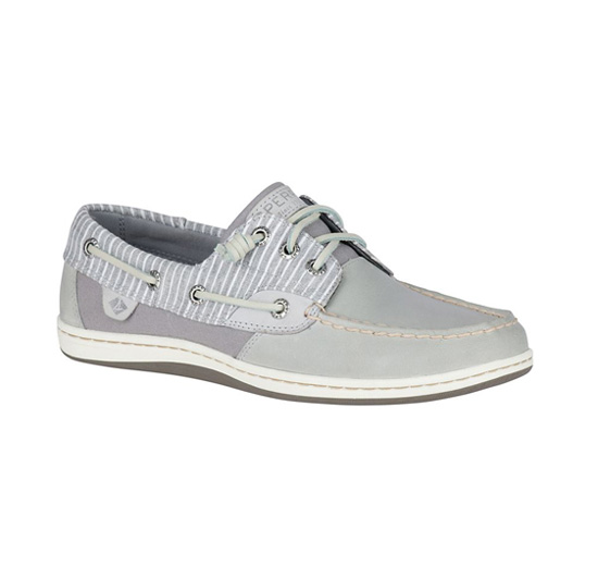 SPERRY TOPSIDER SONGFISH GREY STRIPES WOMENS SIZE 10