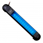 ADVANCED LED 6" BLACK COATED ALUMINIUM RAIL LIGHT WHITE/BLUE LED