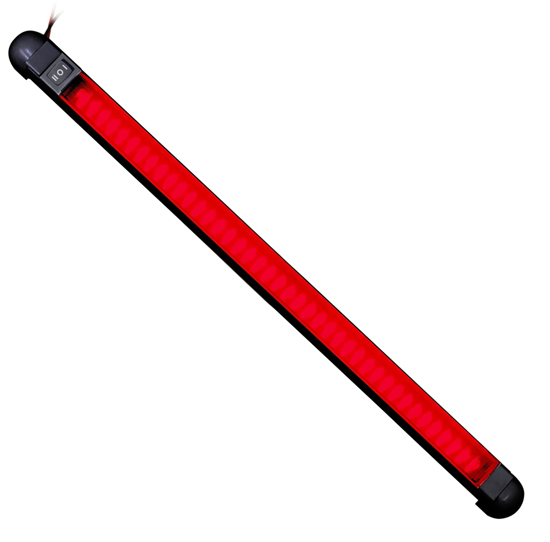 ADVANCED LED 18" BLACK COATED ALUMINUM RAIL LIGHT WHITE/RED LED