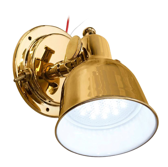 ADVANCED LED BRASS-LIKE FINISH BERTH LIGHT WHITE LED