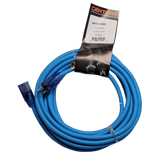 EXTENSION CORD SUB ZERO 25' SJEOW 12/3 15A, 125V WITH HM PRINT