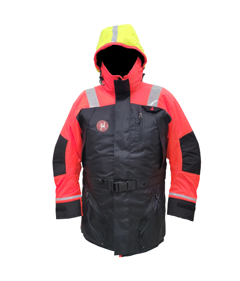 FIRSTWATCH FLOAT COAT USCG APPROVED MENS ORANGE/BLACK 2X-LARGE