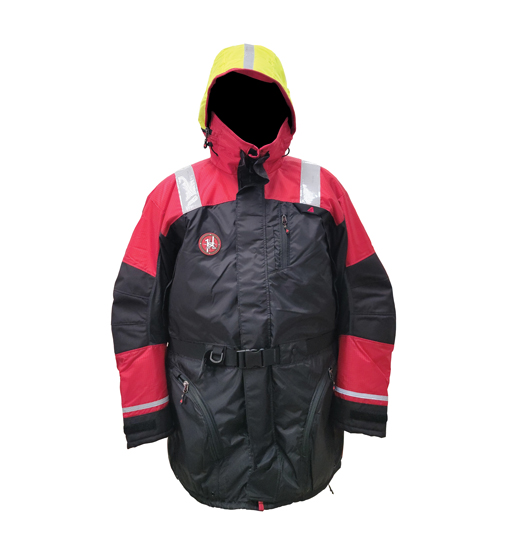 FIRSTWATCH FLOAT COAT USCG APPROVED MENS RED/BLACK X-LARGE