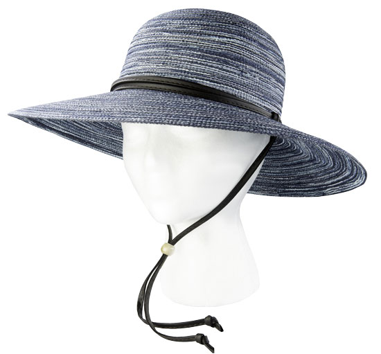 SLOGGERS BRAIDED SUN HAT WOMENS NAVY ONE SIZE