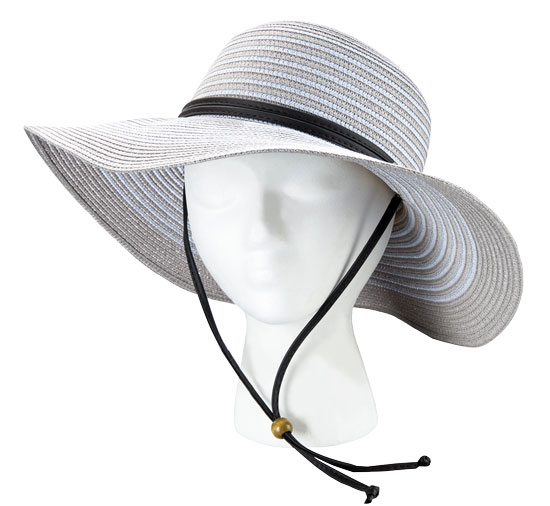 SLOGGERS BRAIDED SUN HAT WOMENS TWO TONE GRAY ONE SIZE