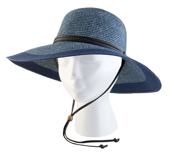 SLOGGERS BRAIDED SUN HAT WOMENS BLUE ONE SIZE