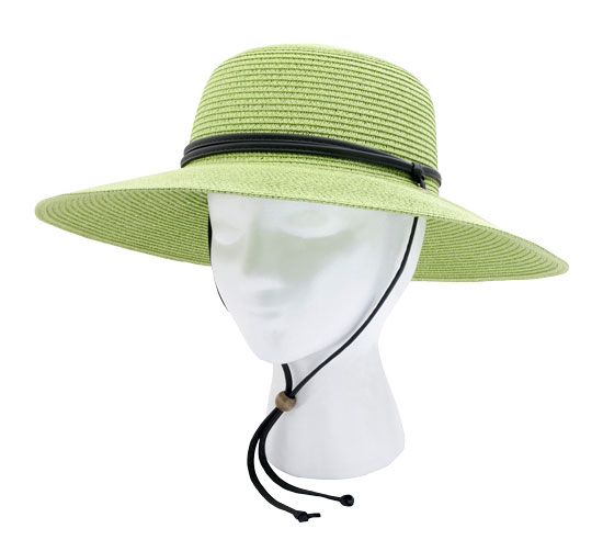 SLOGGERS BRAIDED SUN HAT WOMENS TEA GREEN ONE SIZE