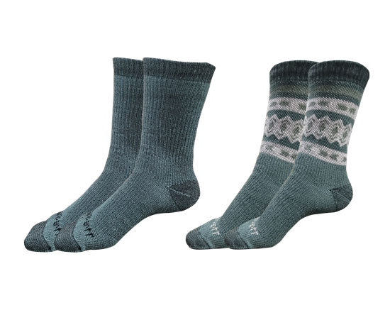 CARHARTT WOMENS SOCKS CREW ASSORTED JADE GREEN 4-PACK LARGE