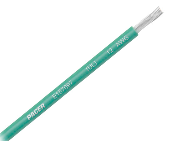 PACER WIRE TINNED SINGLE 12 GAUGE GREEN (100' REEL)
