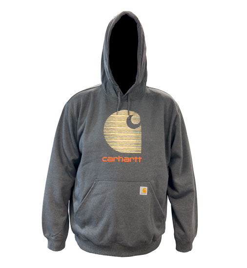 CARHARTT LOGO SWEATSHIRT MENS CARBON HEATHER GRAY SMALL