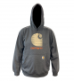 CARHARTT LOGO SWEATSHIRT MENS CARBON HEATHER GRAY LARGE