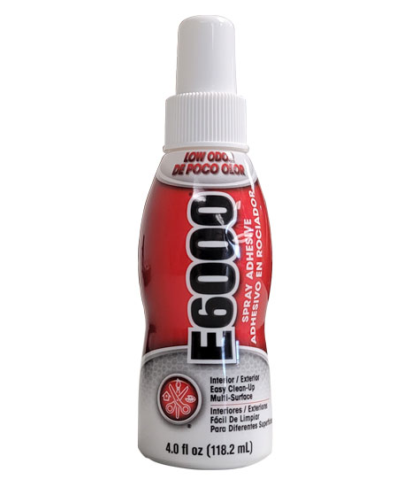 ECLECTIC PRODUCTS E6000 SPRAY ADHESIVE 4 FL OZ BOTTLE