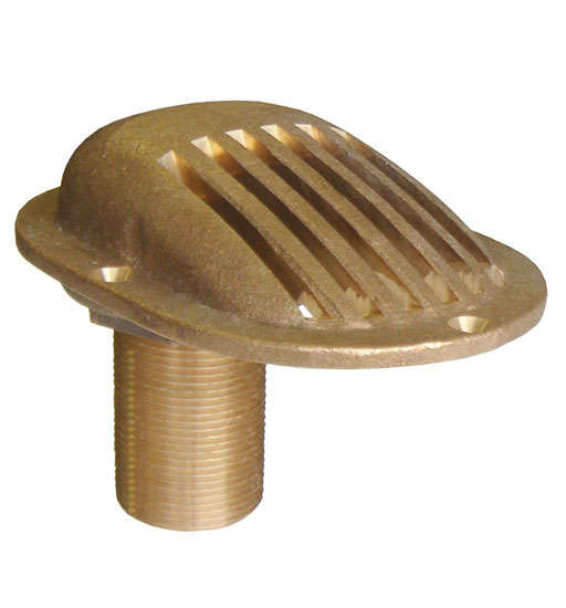 BUCK ALGONQUIN BRONZE OVAL BASE INTAKE STRAINER 1-1/4" WITH NUT