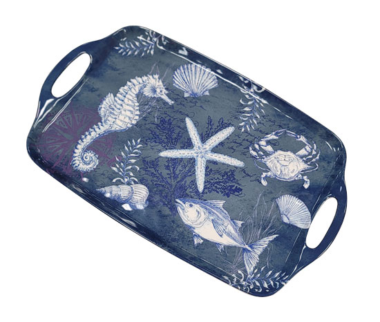 OCEANIC RECTANGLE SERVING TRAY MELAMINE 19" X 12"