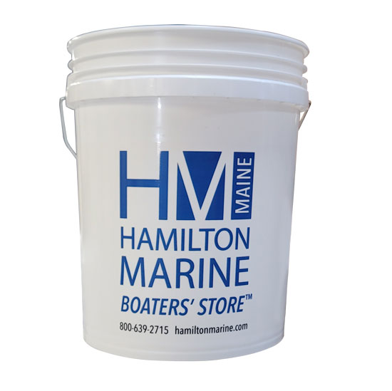 HAMILTON MARINE / VENDOR LOGO BUCKET 5 GALLON PLASTIC 70 MIL