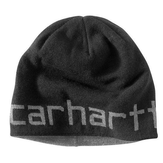 CARHARTT REVERSIBLE HAT BLACK / GRAY ACRYLIC ONE SIZE FITS ALL