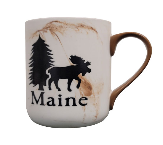 MUG MARBLE MOOSE & TREE