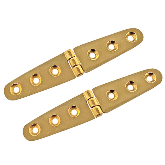 WHITECAP STRAP HINGES BRASS 6"