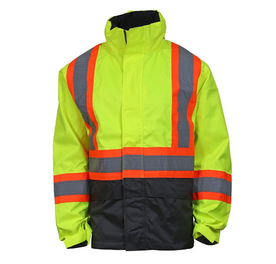 HELLY HANSEN ALTA SHELL JACKET CSA HI-VISIBILITY YELLOW/CHARCOAL