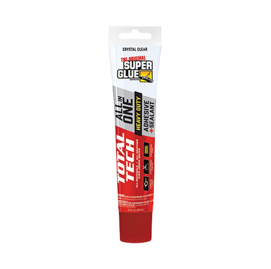 SUPER GLUE TOTAL TECH SQUEEZE HEAVY DUTY ADHESIVE SEALANT 4.2OZ CLEAR