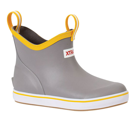 XTRATUF 6" YOUTH/CHILD ANKLE DECK BOOT GRAY/YELLOW