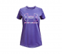 UNDER ARMOUR BIG LOGO UA TECH GIRLS BRILLIANT VIOLET YOUTH MEDIUM