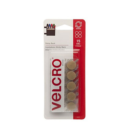 VELCRO COIN DISCS BEIGE STICKY BACK 5/8"