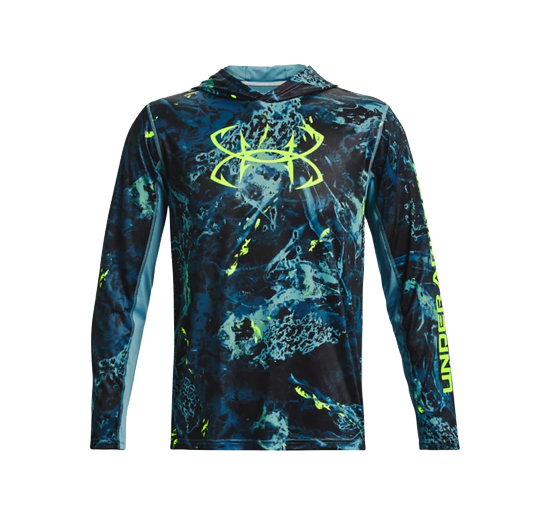 UNDER ARMOUR ISO-CHILL SHOREBREAK CAMO HOODIE MENS STILLWATER SMALL