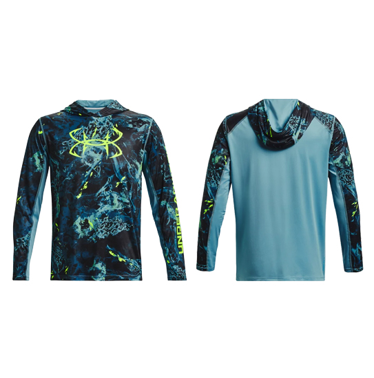 Under Armour Fishing Iso-Chill Shore Break Green Long Sleeve Shirt Men's  Med