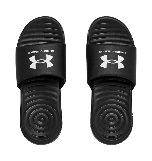 UNDER ARMOUR BOYS ANSA FIXED SLIDES BLACK KIDS SIZES