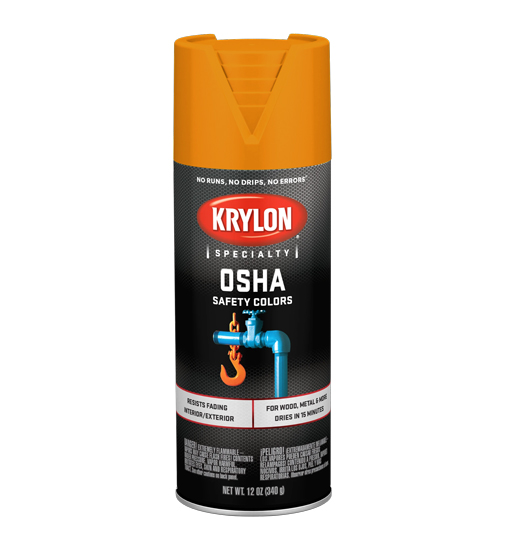 KRYLON SPRAY PAINT OSHA COLORS INTERIOR/EXTERIOR SAFETY ORANGE 12OZ