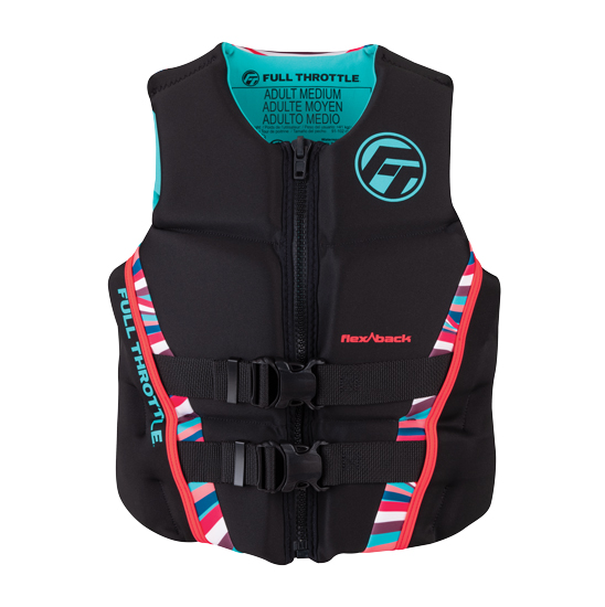 FULL THROTTLE LIFEVEST RAPID-DRY FLEX BACK WOMEN'S PINK ACCENT