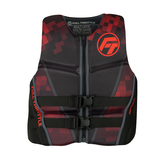 FULL THROTTLE LIFEVEST RAPID-DRY FLEX BACK MEN'S RED MEDIUM (CHEST 36"-40")