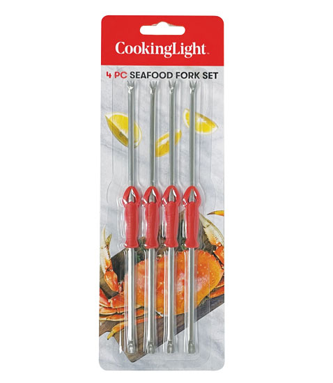 SEAFOOD FORK SET 4 PIECE WITH LOBSTERS