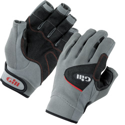 GLOVE SHORT FINGER XXLRGE DECK HAND SAILING BLACK/GREY