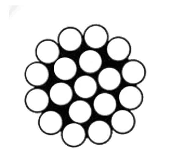  WIRE ROPE STAINLESS STEEL 1 X 19 STRANDS 5/32" DIAMETER (BY FOOT)