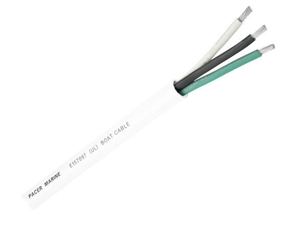 PACER WIRE TINNED 16/3 ROUND BLACK/GREEN/WHITE (BY FOOT)