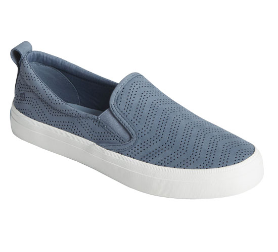 SPERRY CREST TWIN GORE SLIP-ON WOMENS SNEAKER BLUE SIZE 5