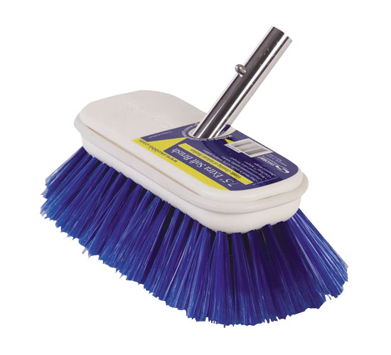 SWOBBIT CLEANING DECK BRUSH 7-1/2" EXTRA SOFT BRISTLES BLUE