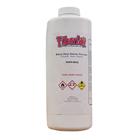 FIBERLAY FIBERGLASS HARDENER MEKP CLEAR QUART