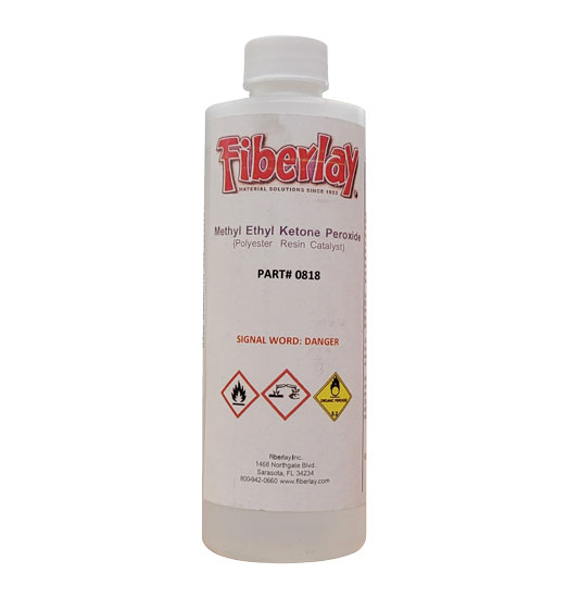 FIBERLAY FIBERGLASS HARDENER MEKP ORGANIC PEROXIDE CLEAR 8 OZ