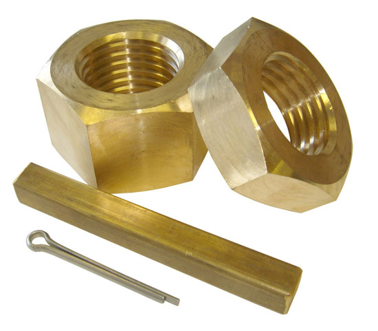 BUCK ALGONQUIN PROP NUT KIT BRASS FITS 2-1/4" SHAFT 1-3/4"-5 THREAD