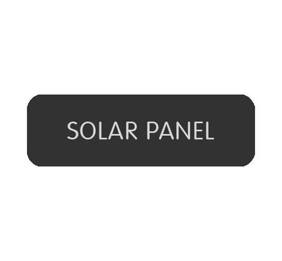 BLUE SEA 8063-0387 LABEL SOLAR PANEL LARGE FORMAT STYLE