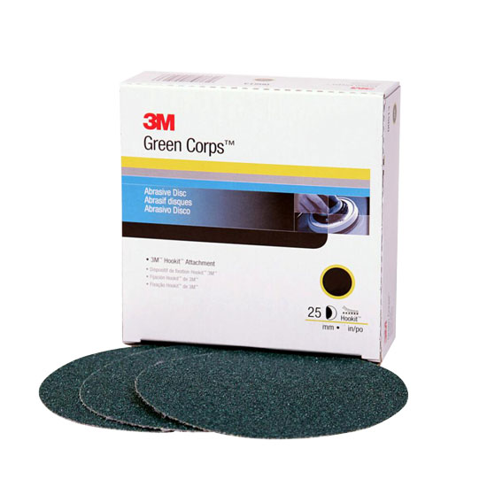 3M HOOKIT GREEN SANDING DISC REGALITE SOLD BY EACH OR BOX