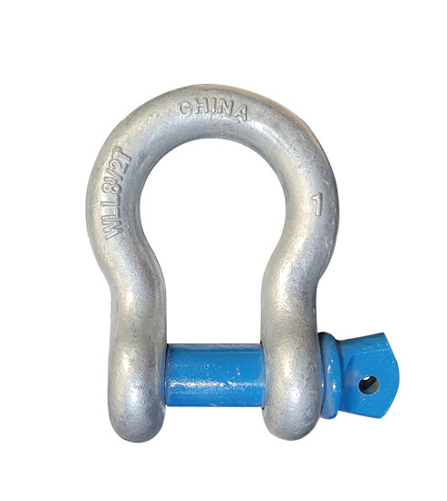 ANCHOR SHACKLE 1" GALV BLUE PIN IMPORTED WLL 17,000 LBS