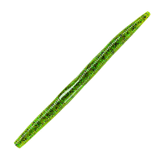 YUM DINGER WORM 5" LURE PUMPKIN PEPPER/GREEN FLAKE